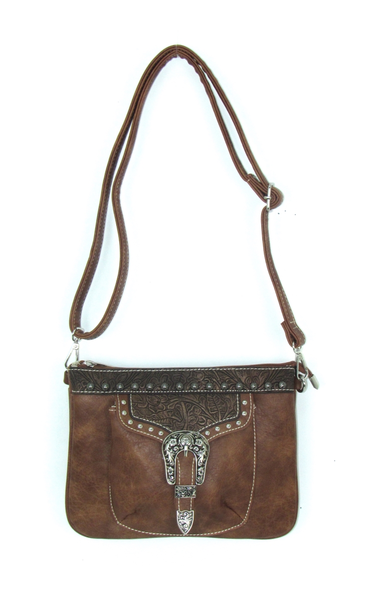 No.pk-789 Tn Ladies Faux Leather Distressed Crossbody Bag, Tan