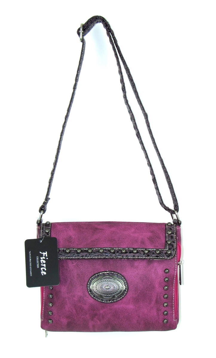 Dpc-965 Hpk Ladies Faux Leather Shoulder Studded Handbag, Hot Pink