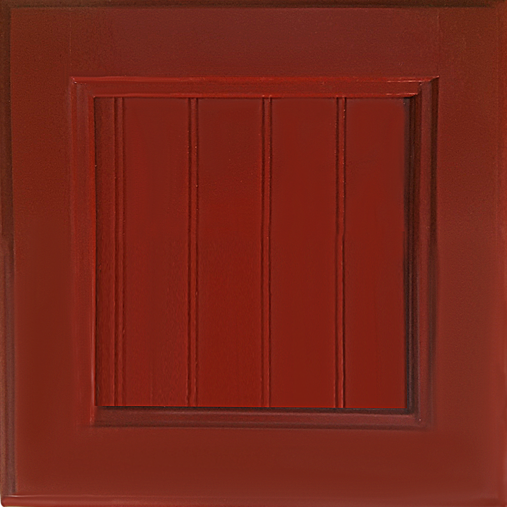 95789br Poplar Single-door Pantry, Burnt Red