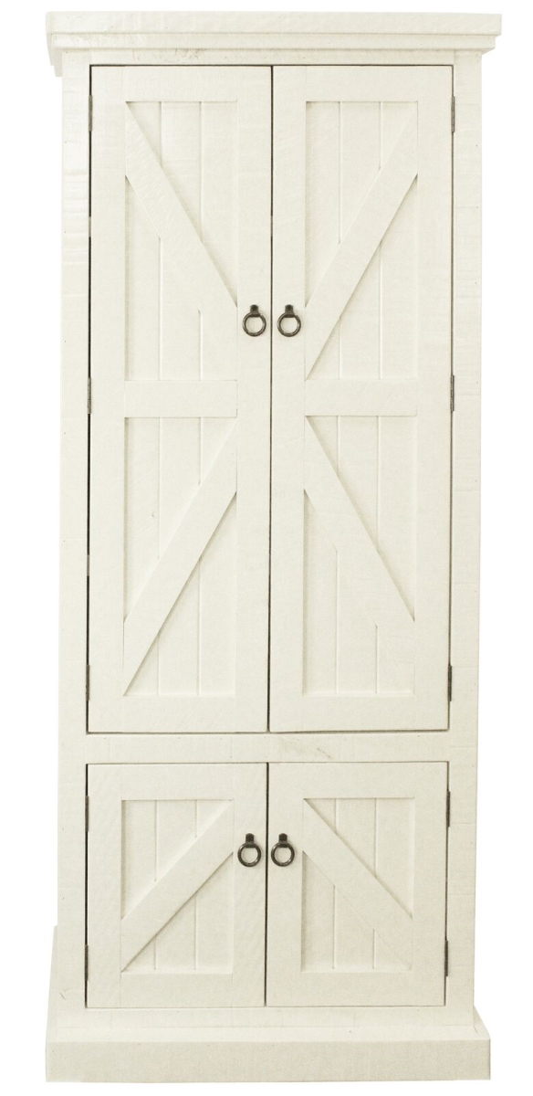 30791sw Rustic Double Door Pantry, Soft White