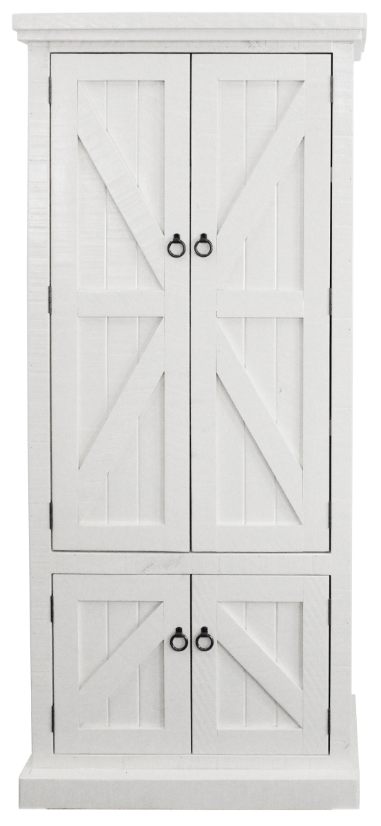 30791wh Rustic Double Door Pantry, Bright White