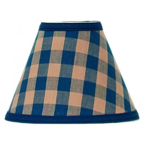 Ag-92250-4x12 4 X 12 In. Lamp Shade, Navy & Beige Check