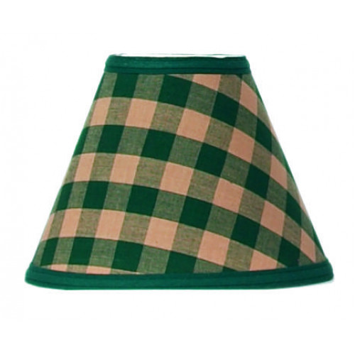 3 X 6 In. Lamp Shade, Green Check