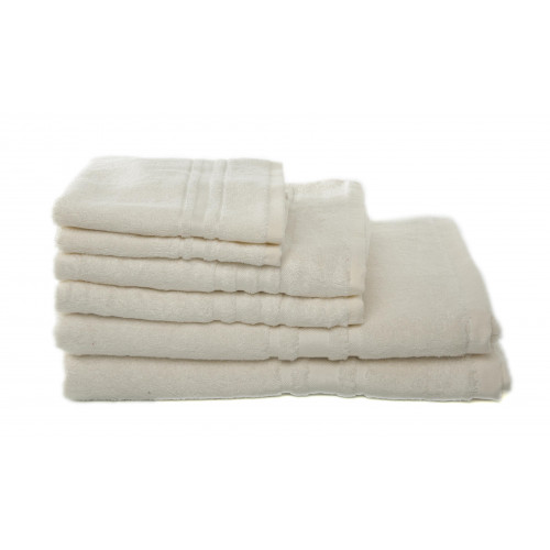 Ag-95306-28x18 28 X 18 In. Bamboo Bath Towel, Ecru & Natural