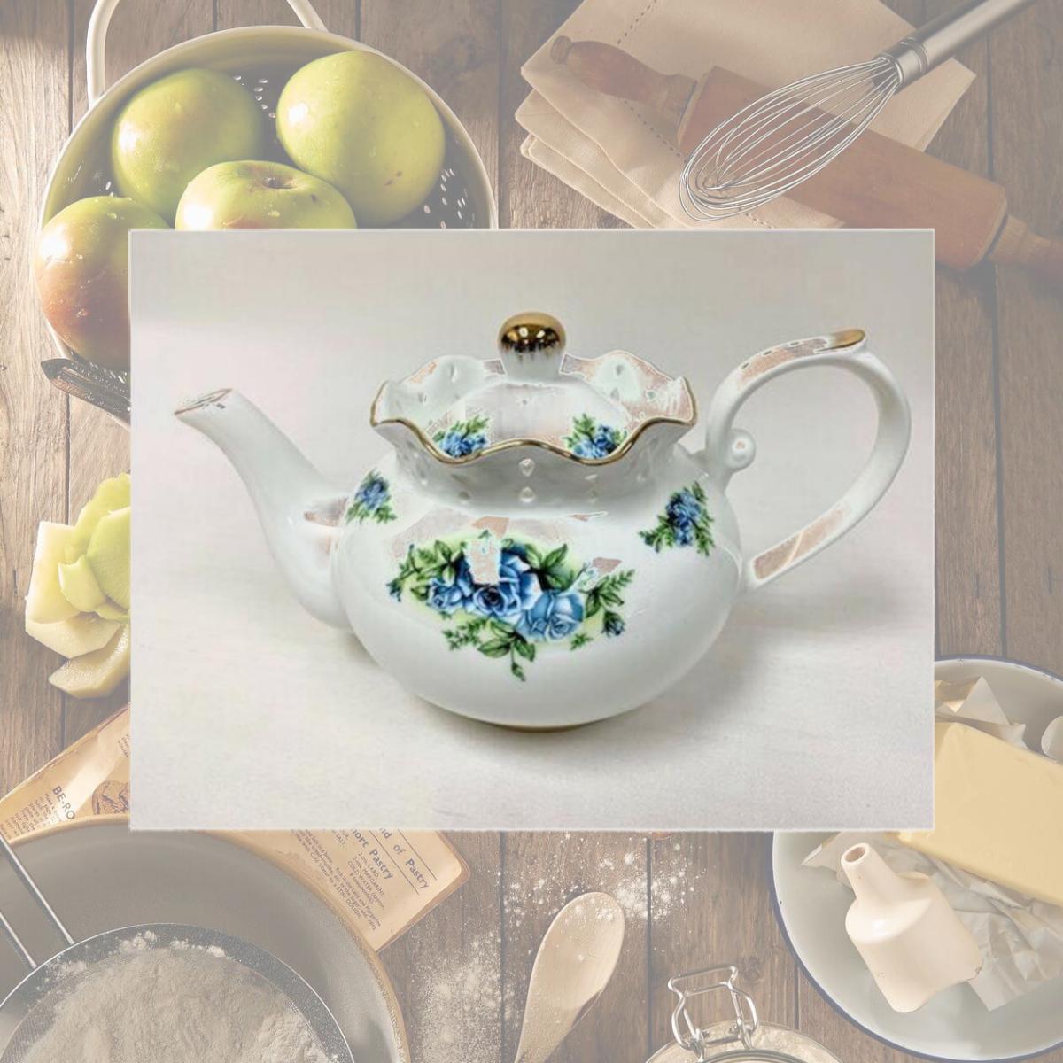 Picture of Mr. MJs HO-TP-10D208 Blue Roses Teapot
