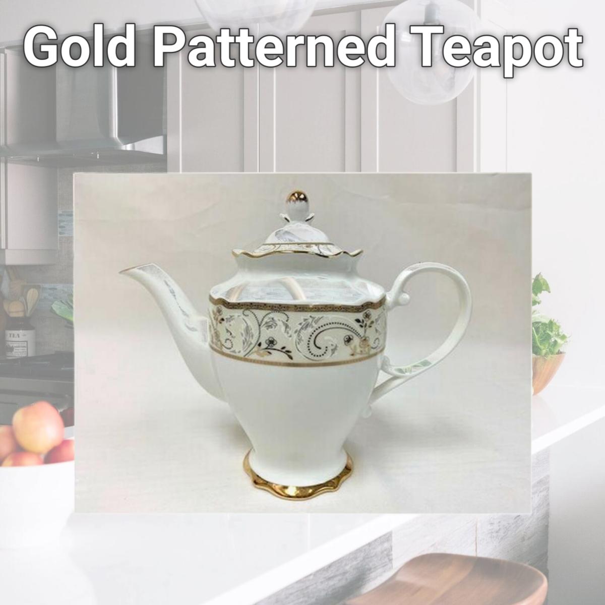Picture of Mr. MJs HO-TP-17D028 Gold Patterned Teapot