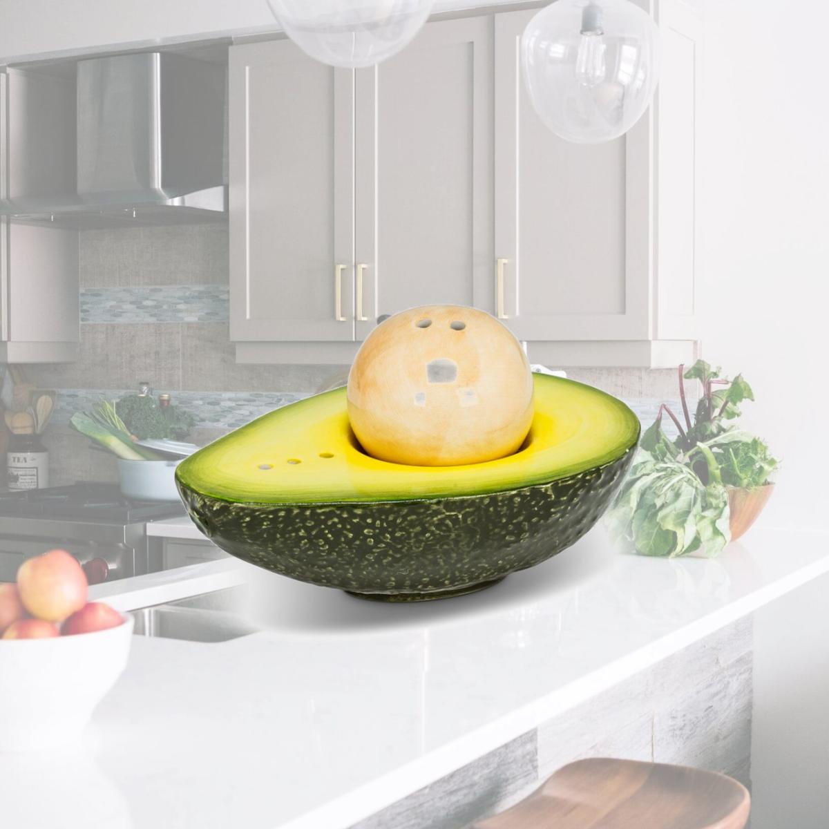 Picture of Abbott Collections AB-27-AVOCADO-110 4 in. Avocado & Pit Salt & Pepper Shaker, Green