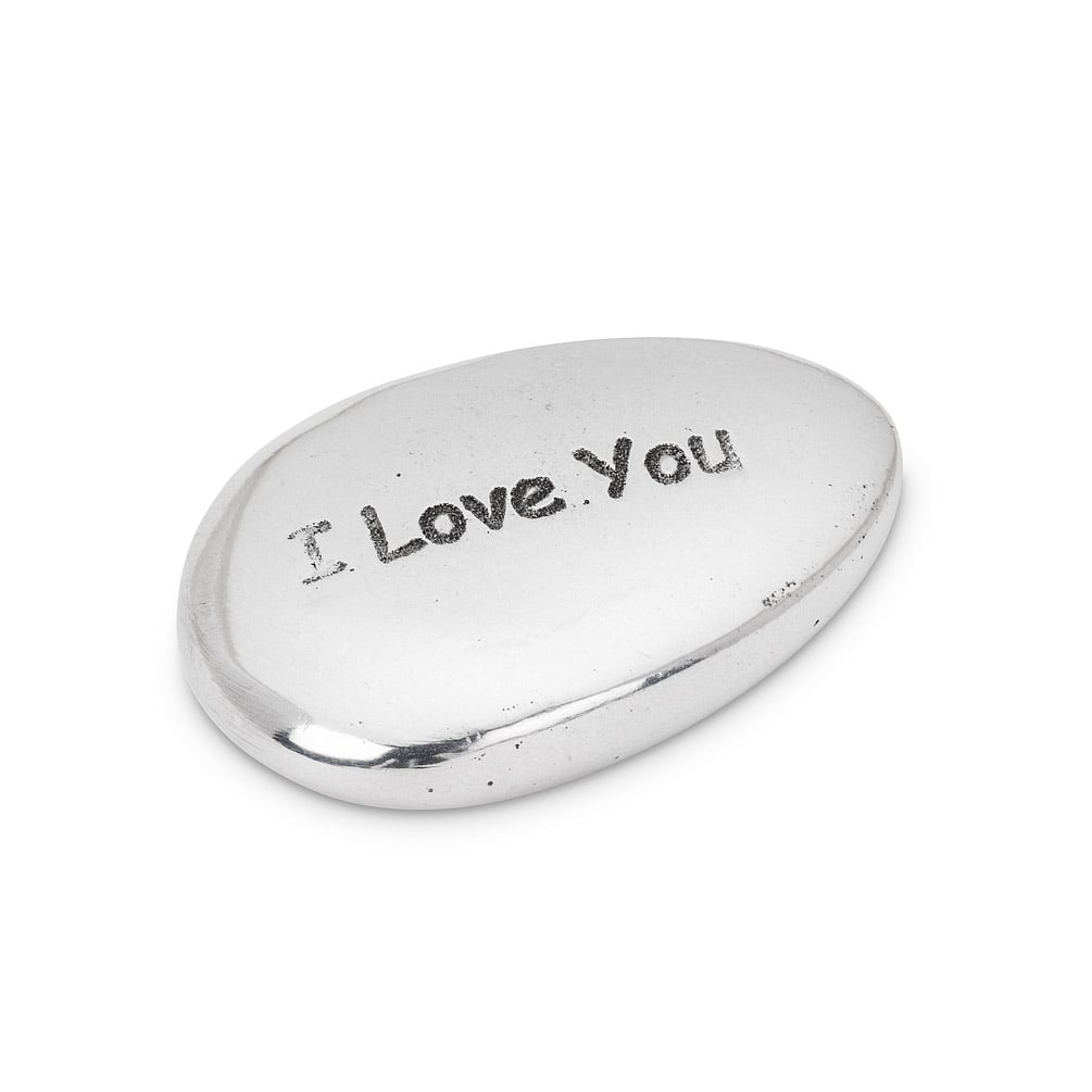 UPC 063713001931 product image for AB-30-ALU-195 2 in. Engraved Pebble-I Love You Decoration, Aluminum | upcitemdb.com