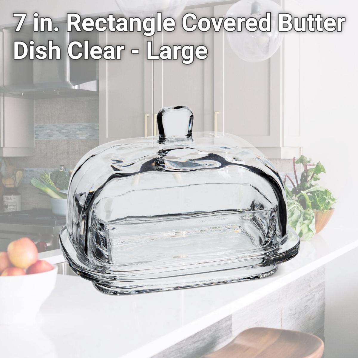 Picture of Abbott Collections AB-27-CONTINENTAL 7 in. Rectangle Covered Butter Dish, Clear - Large