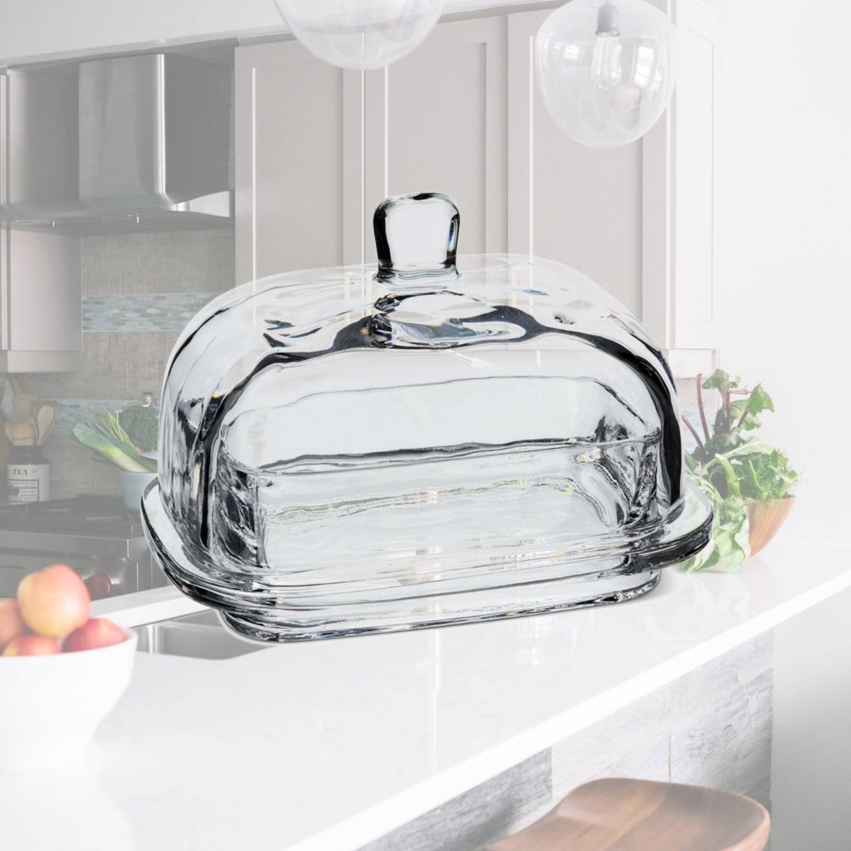 Picture of Abbott Collections AB-27-CONTINENTAL 7 in. Rectangle Covered Butter Dish, Clear - Large