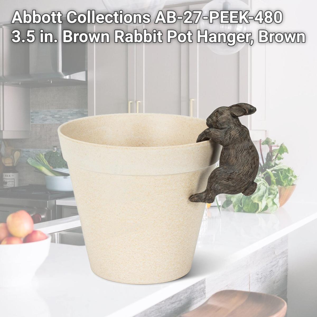 Picture of Abbott Collections AB-27-PEEK-480 3.5 in. Brown Rabbit Pot Hanger, Brown