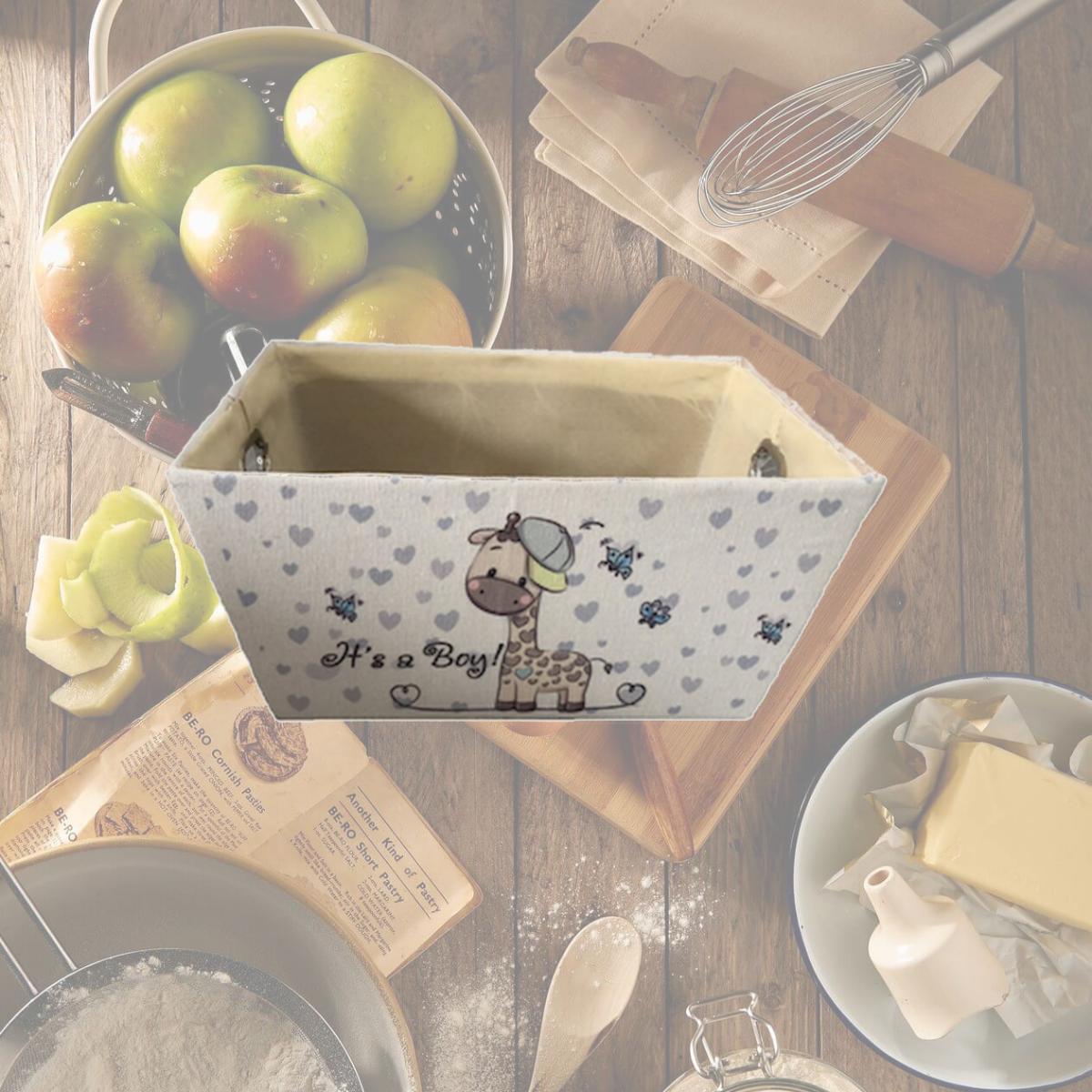 Picture of MDR Trading AP-2CBW482BY Rectangular Its A Boy with Giraffe & Matching Fabric Liner Basket