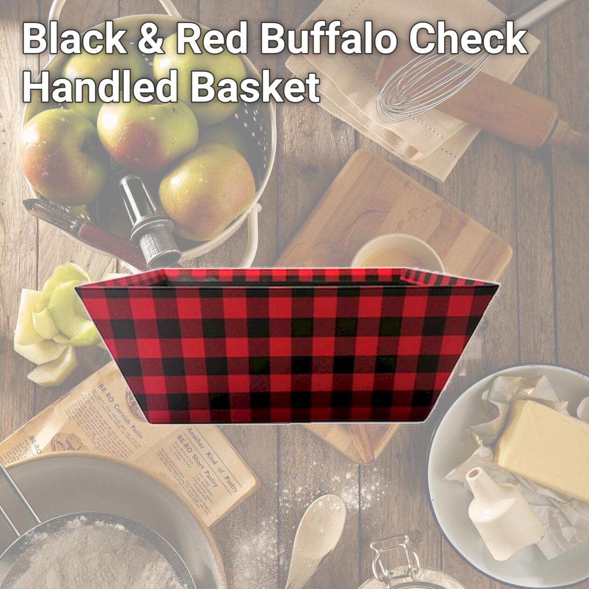 Picture of MDR Trading AP-CMT958CHK Black & Red Buffalo Check Handled Basket