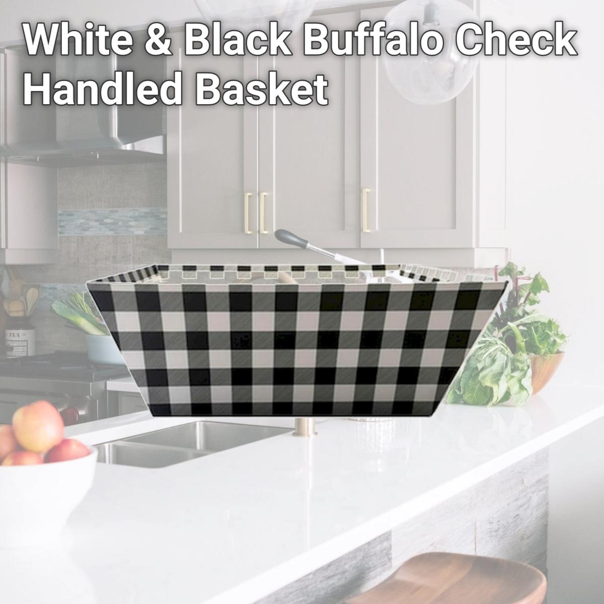 Picture of MDR Trading AP-CMT959BW White & Black Buffalo Check Handled Basket
