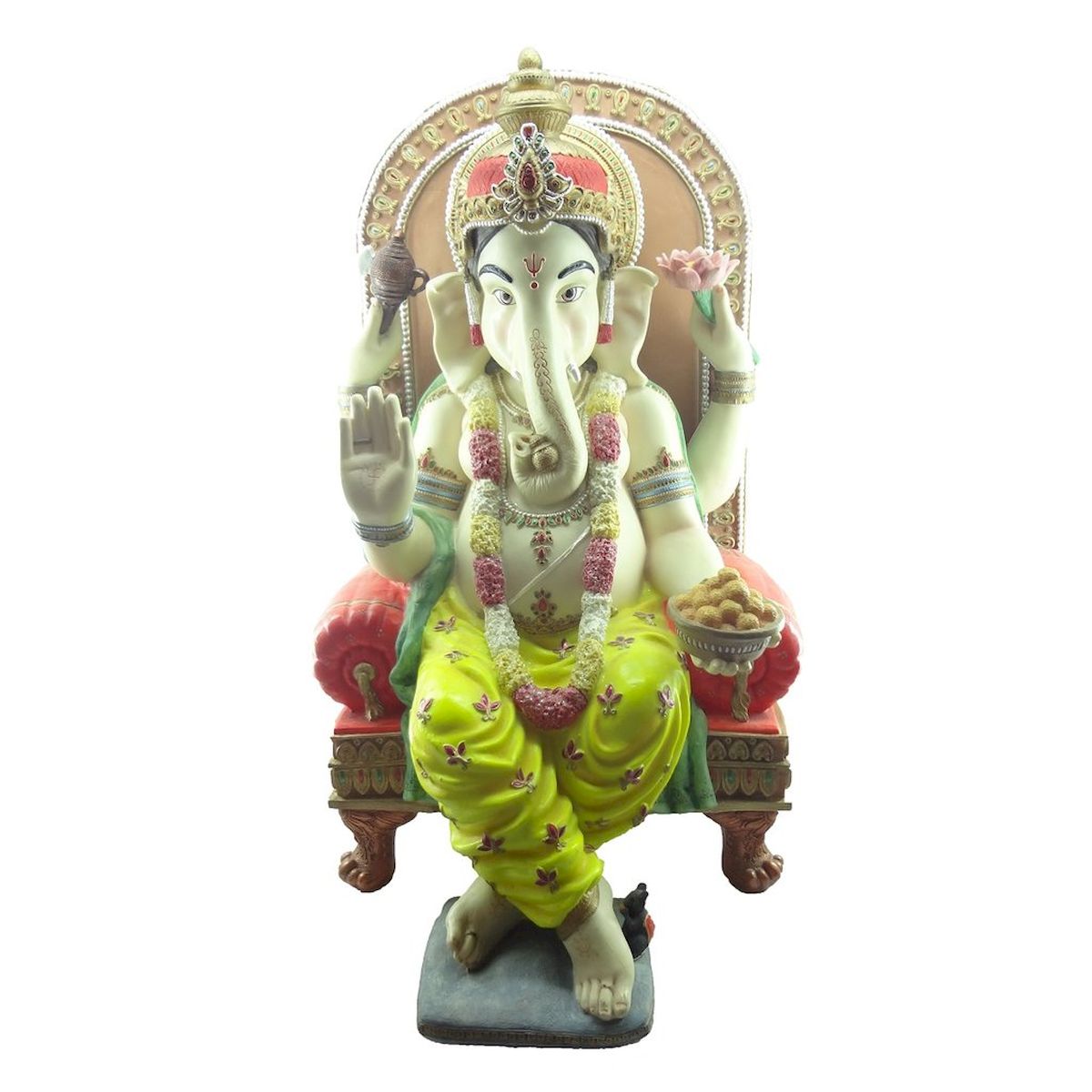 SC-F24-708-755 Ganesh on a Throne Statue