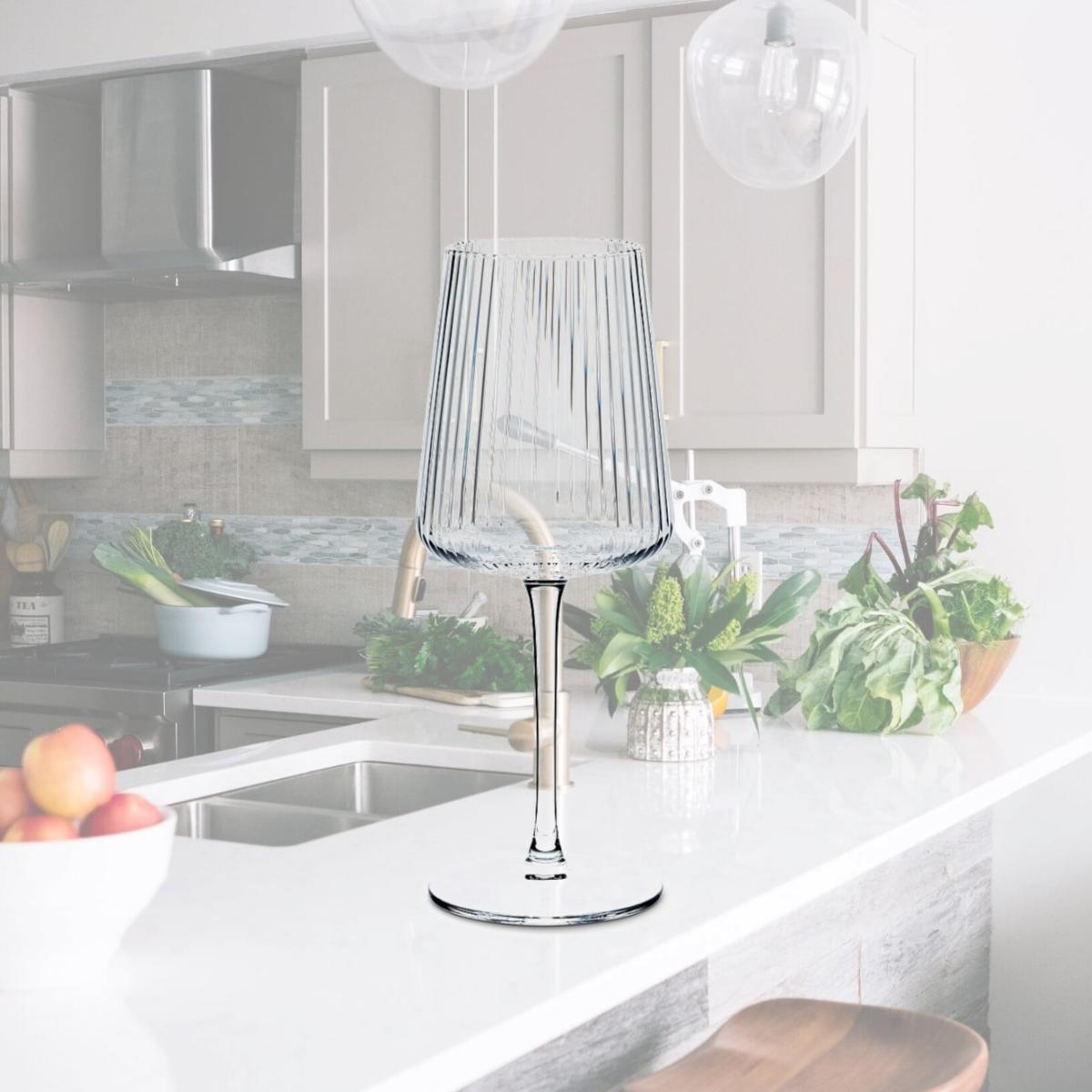 Picture of Abbott Collection AB-27-COURT-GOB 8.5 in. Tight Optic Wine Glass, Optic
