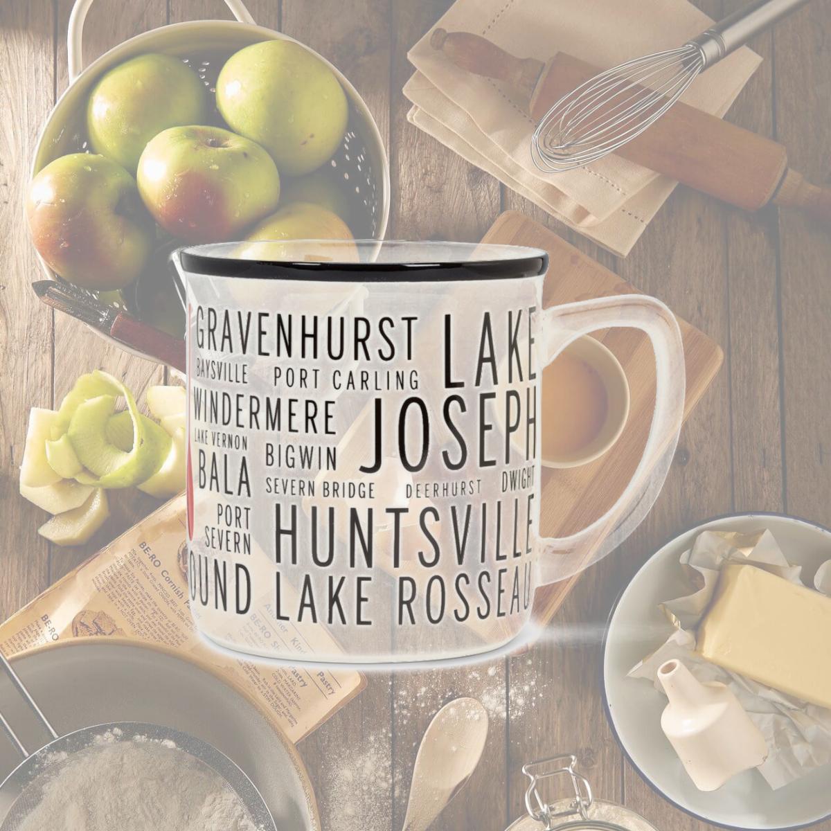 Picture of Abbott Collection AB-1327-MUSKOKA-MUG 4 in. Muskoka Names Mug, White & Black