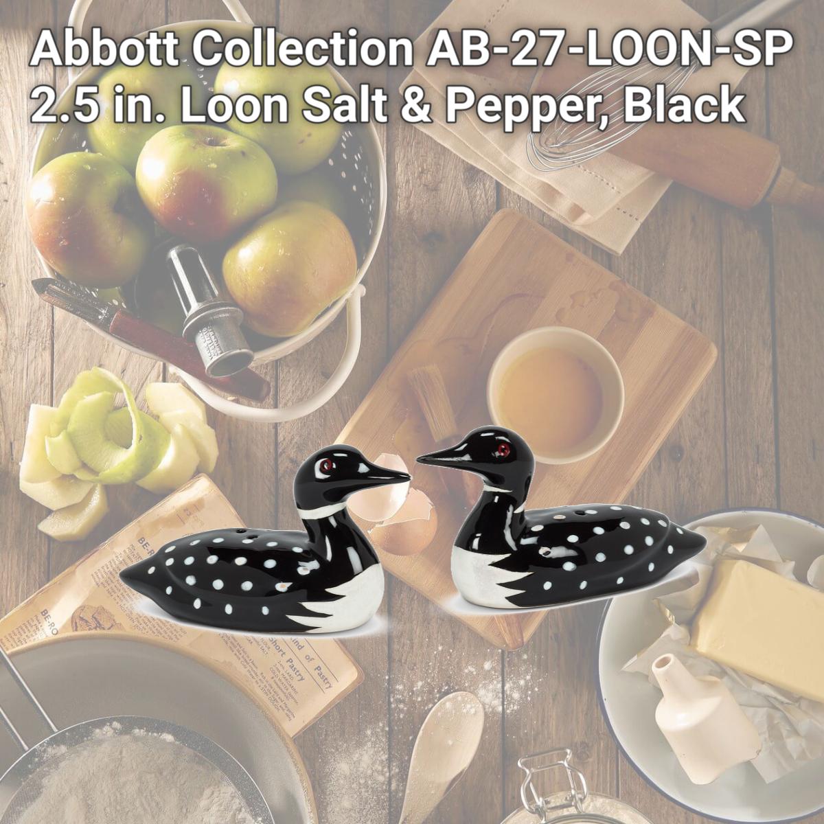Picture of Abbott Collection AB-27-LOON-SP 2.5 in. Loon Salt & Pepper, Black