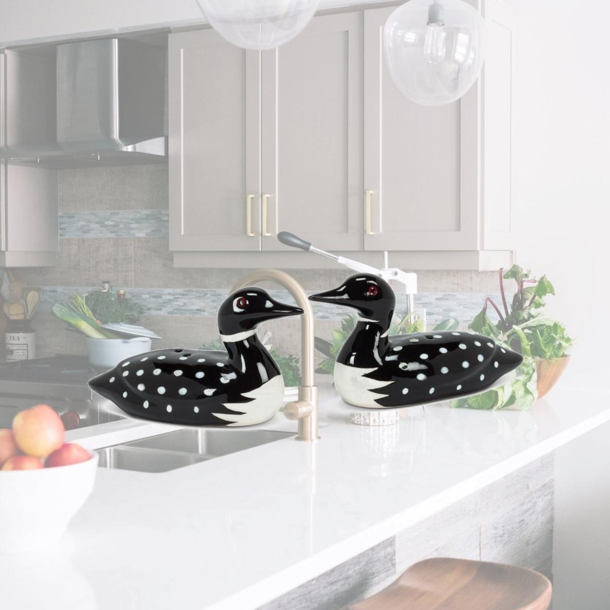 Picture of Abbott Collection AB-27-LOON-SP 2.5 in. Loon Salt & Pepper, Black