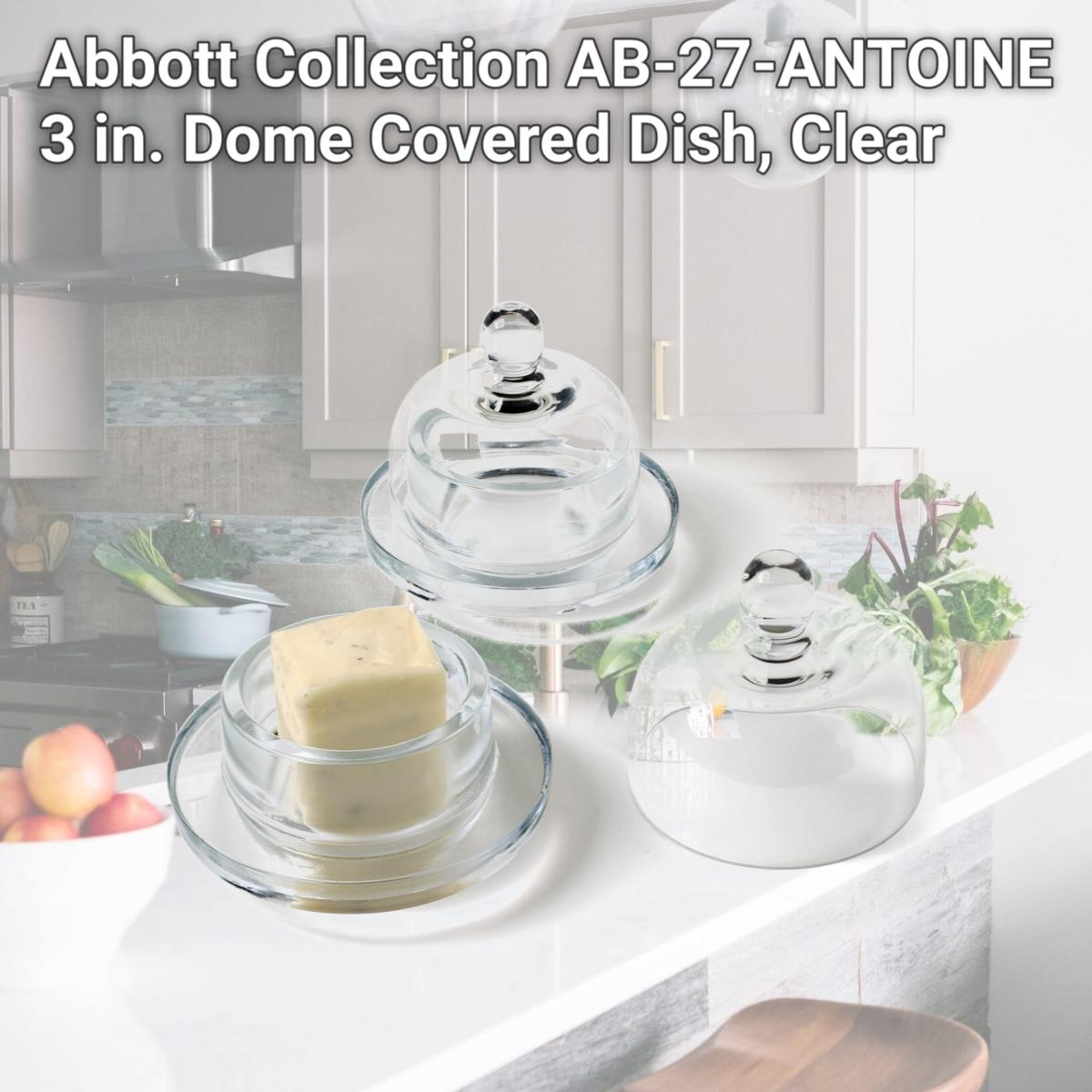 Picture of Abbott Collection AB-27-ANTOINE 3 in. Dome Covered Dish, Clear