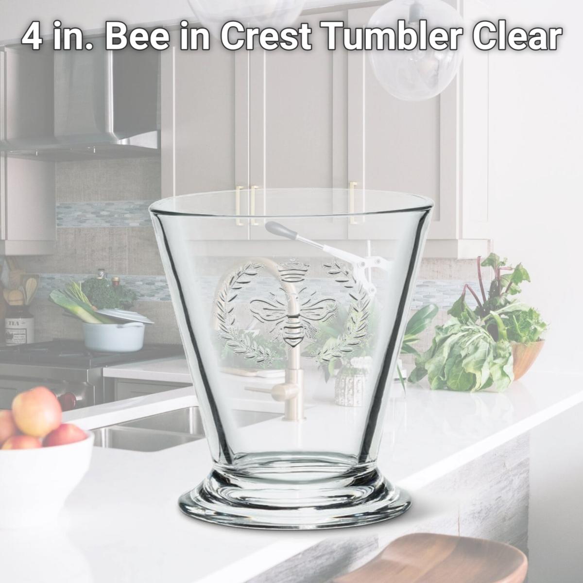 Picture of Abbott Collection AB-27-ROYAL-OF 4 in. Bee in Crest Tumbler, Clear
