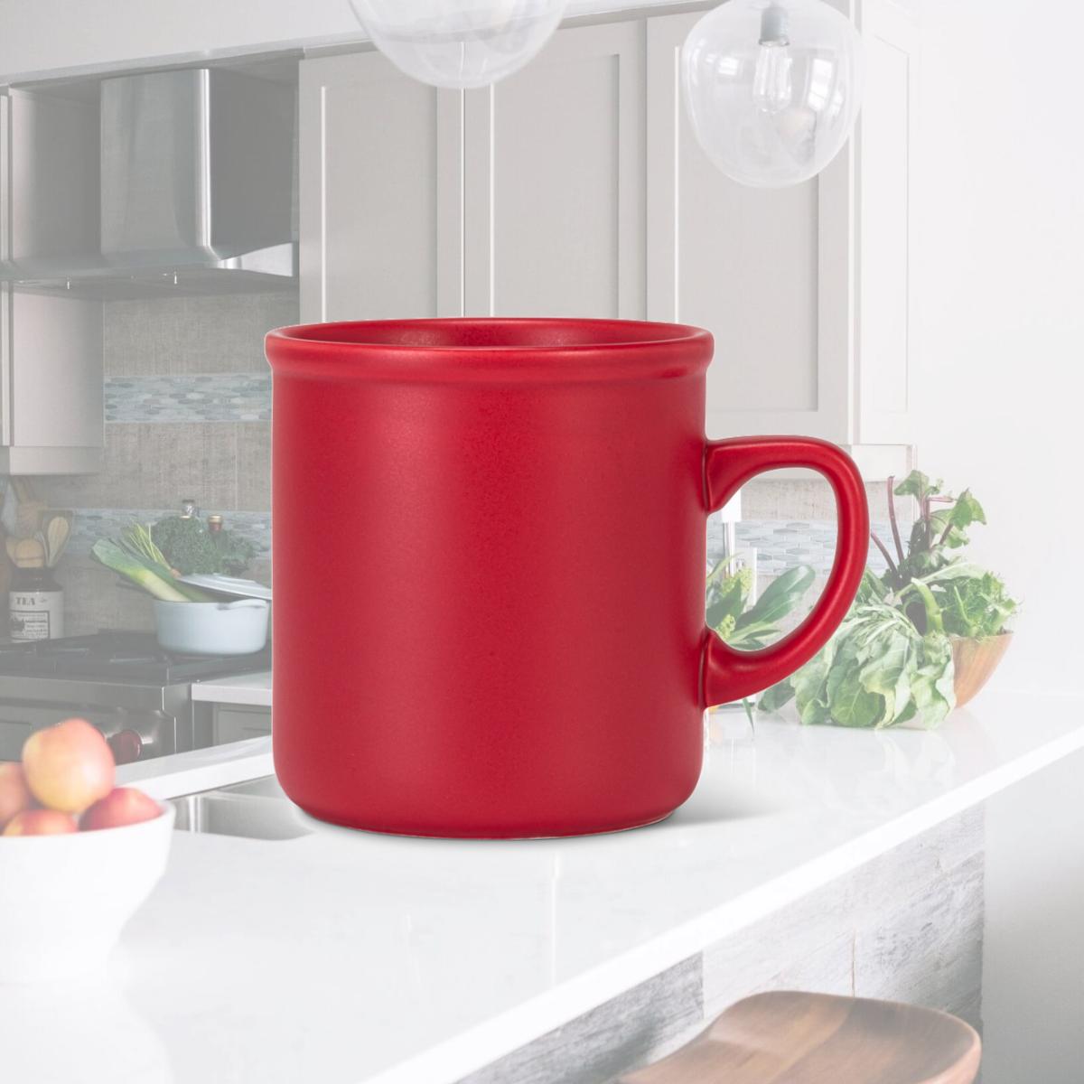 Picture of Abbott Collection AB-27-MATTE-MUG-RED 3.5 in. Stoneware Classic Mug, Matte Red
