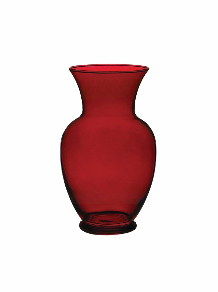AI-N4042RED-Q01 11 in. Red Garden Glass Vase