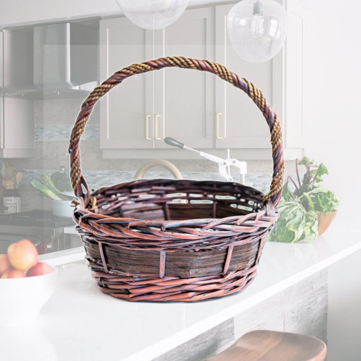 Picture of MDR Trading AI-4065MAHC-Q06 15 in. Round Long Handled Basket, Brown - Set of 6