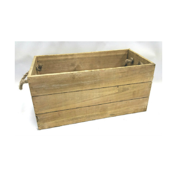 Wood Containers With Rope Handles