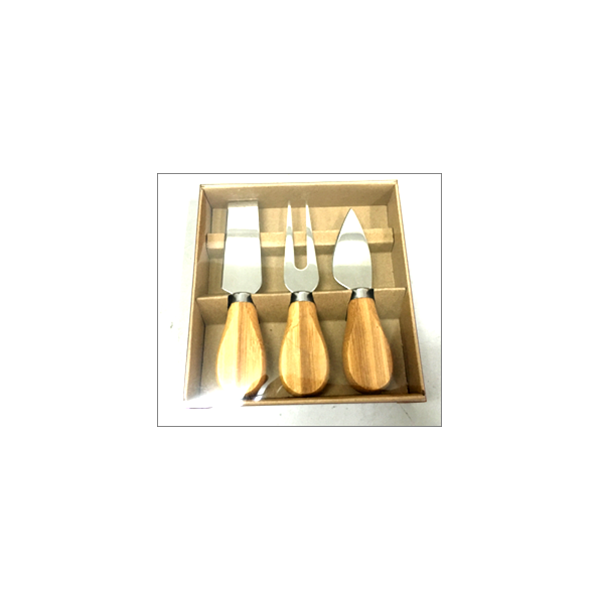 Ccb310st Set Of 3 Cheese Knife Spreader Set With Natural Bamboo Handle