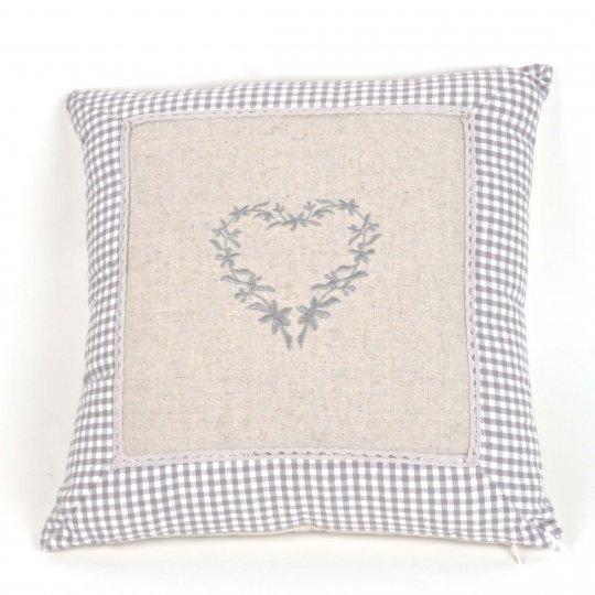 Fbpc-001-ht Accent Decorative Linen Pillow Case - Hearts