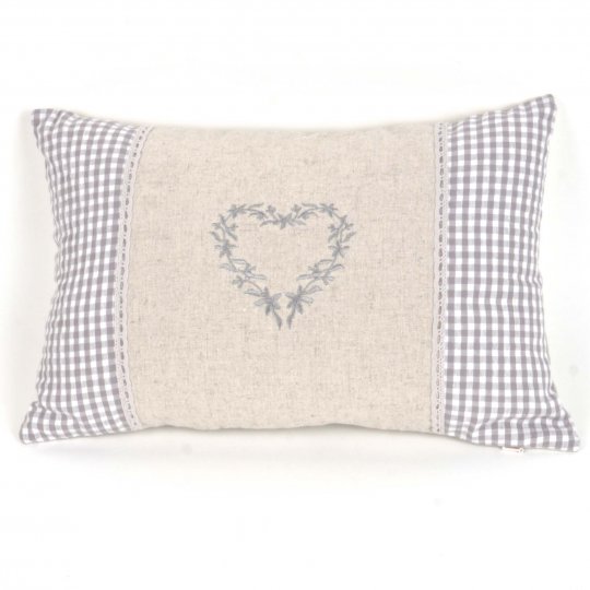 Accent Decorative Linen Pillow Case - Hearts