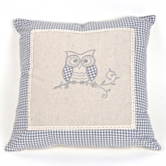 Fbpc-003-ow Accent Decorative Linen Pillow Case - Owl