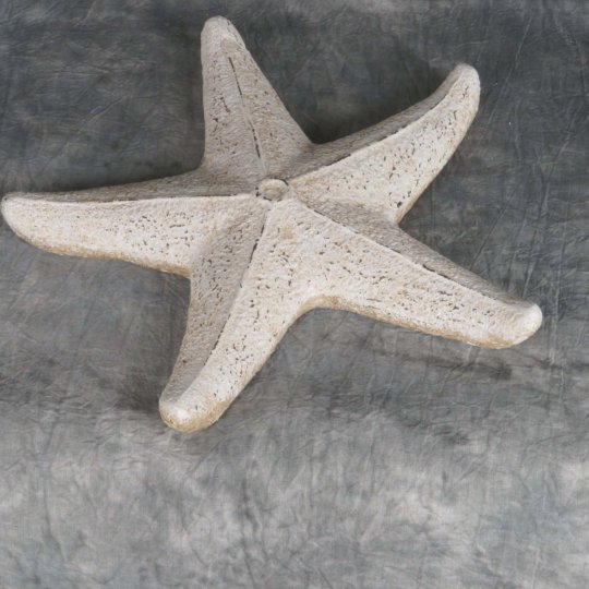 Pmdf-043 Decorative Paper Mache, Skinny Sea Star Sculpture - Distressed White