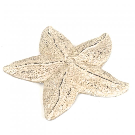 Pmdf-046-l Decorative Paper Mache Sea Star Sculpture, Distressed White - Large