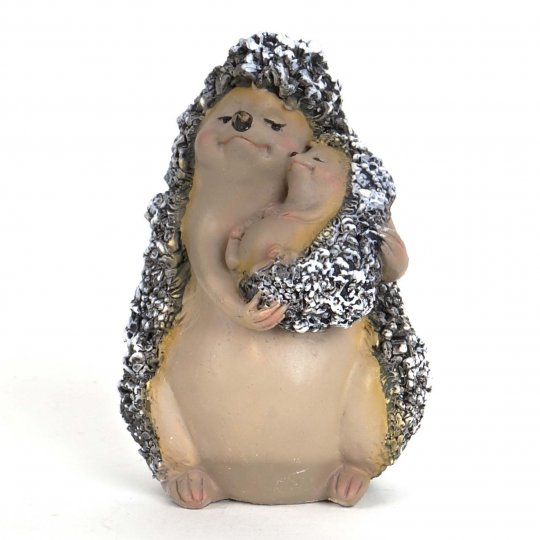 Hedgehog Mommy, Baby Figurine - 2.4 X 2.2 X 3.3 In.