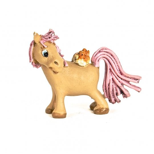 Sc003-h Pink Tail Horse Figurine