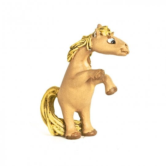 Sc006-h Standing Yellow Tail Horse Figurine