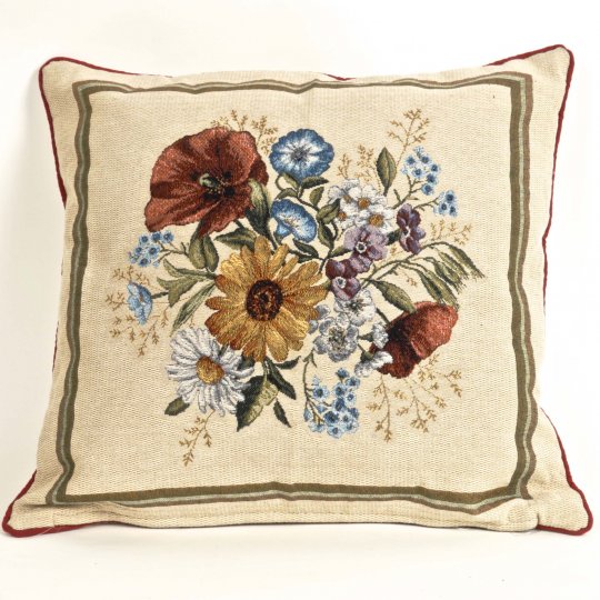 Two Side Pillow Case Tapestry, Field Flowerstea Time
