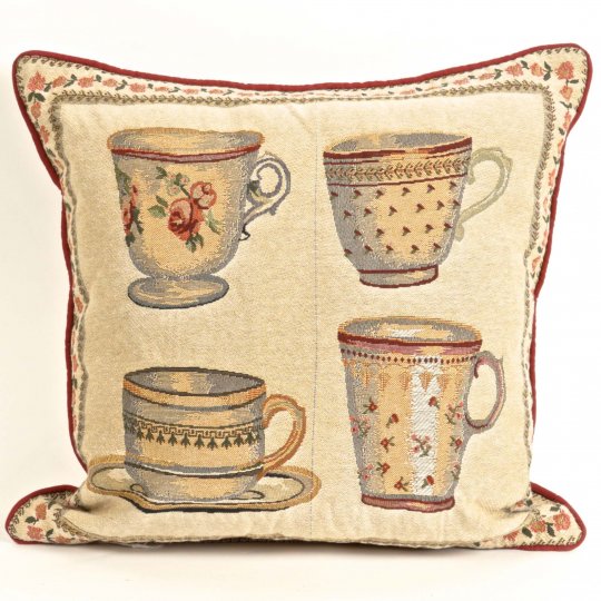 Txpc-005 Two Side Pillow Case Tapestry Cupstea Time