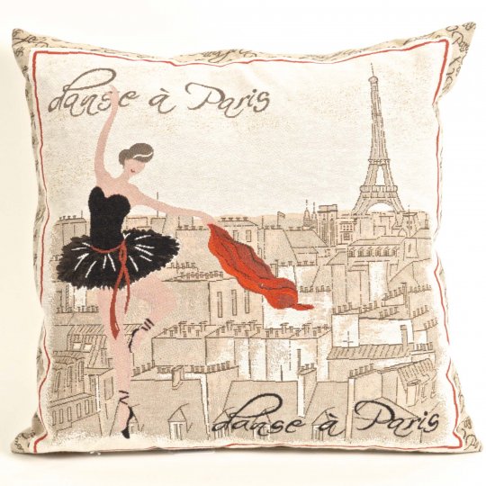 Txpc-019 One Side Pillow Case Tapestry Ballerina In Paristea Time