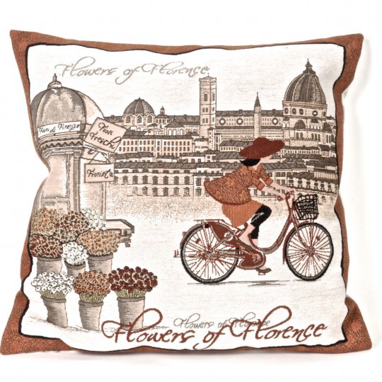 Txpc-054 One Side Pillow Case Tapestry Flowers Of Florencetea Time