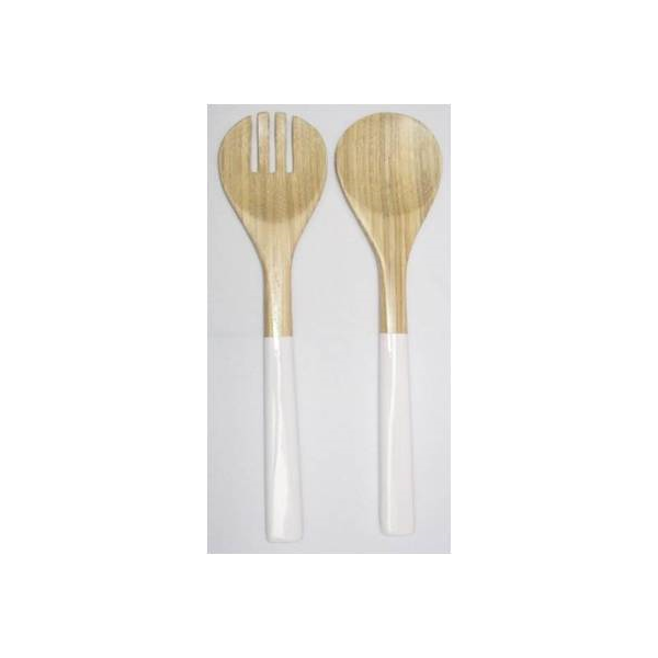 Vb834pw Set Of 2 Spoon & Fork, 12 L In. - White