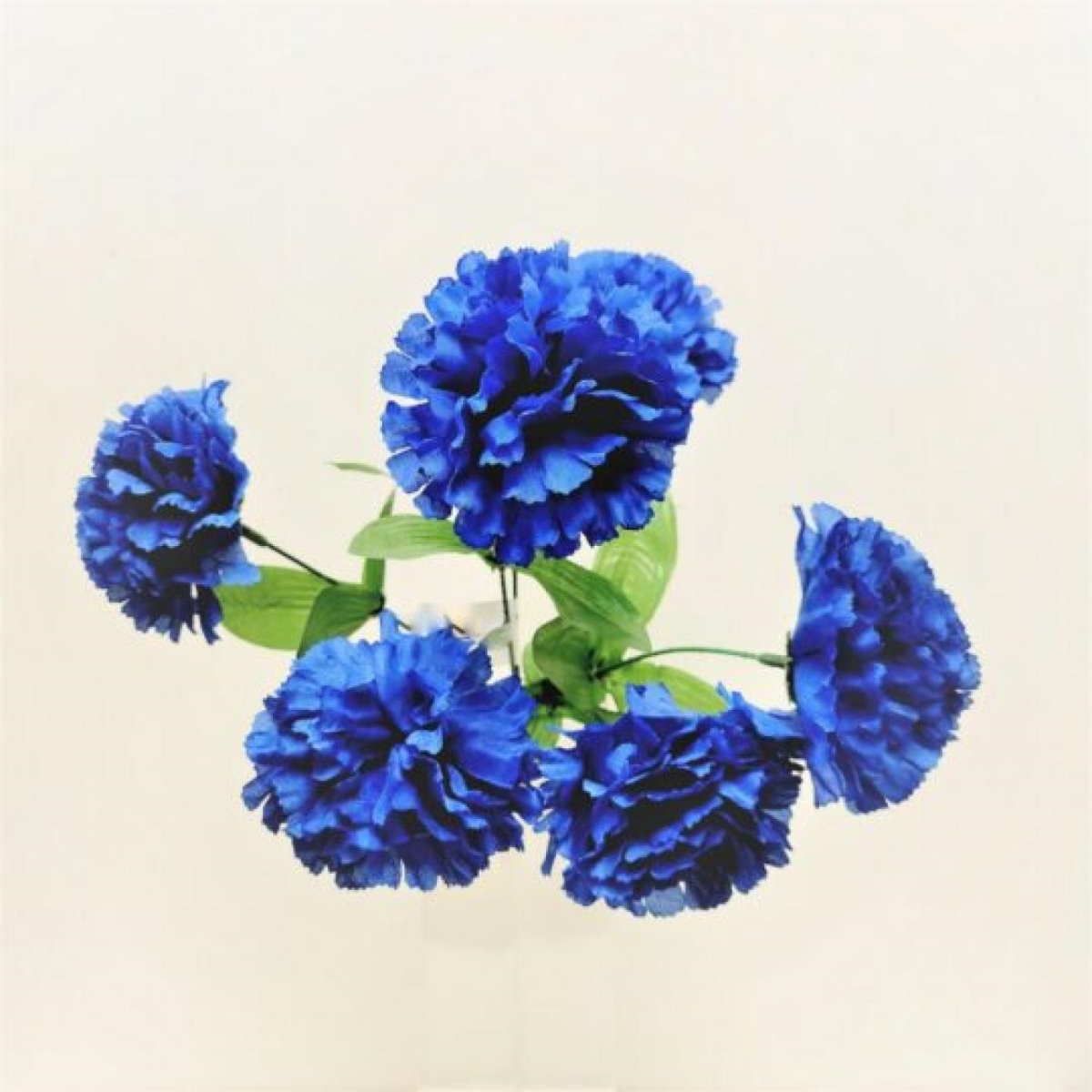 CM-NT013BL_Q01 Blue Carnation Bush Artificial Flower