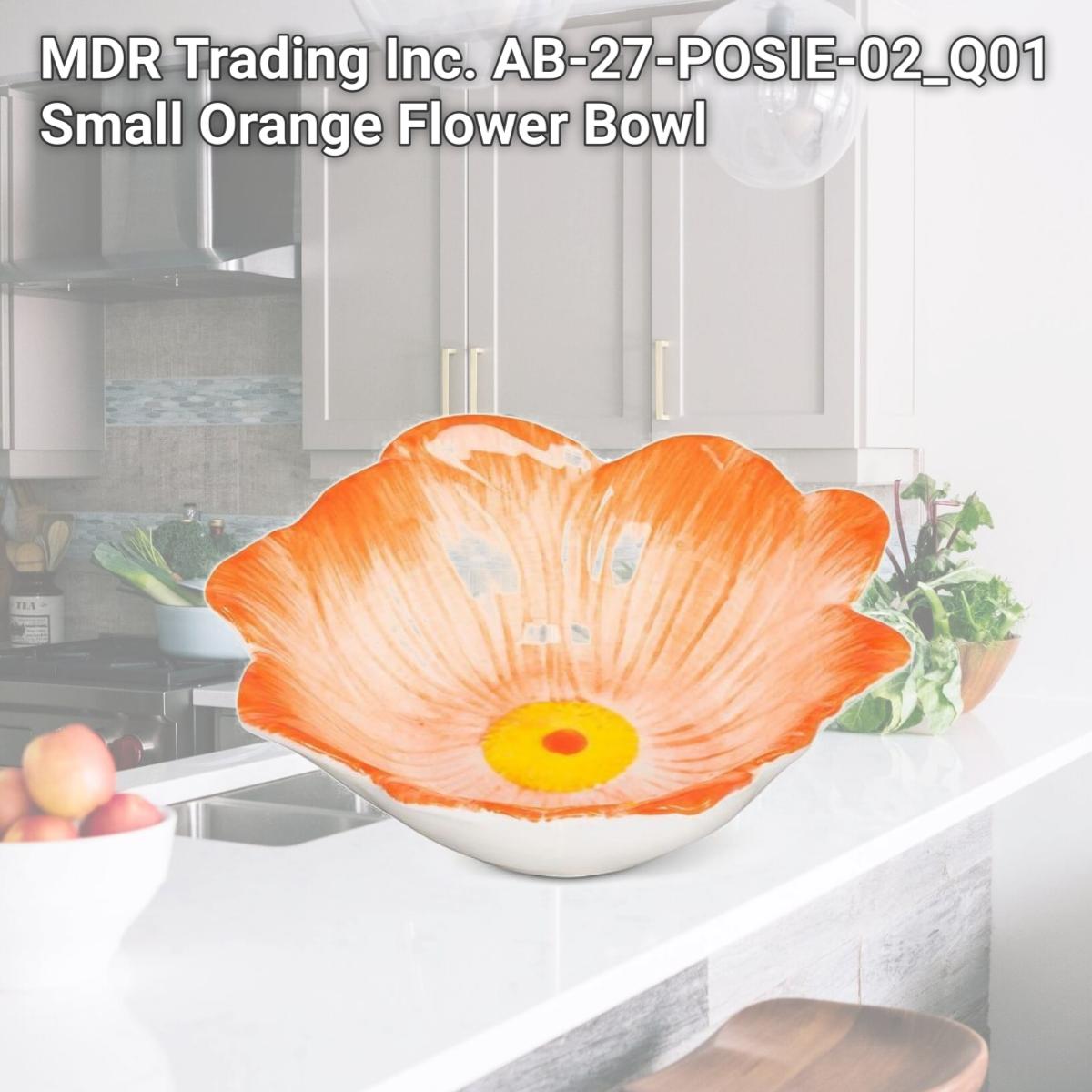 Picture of MDR Trading Inc. AB-27-POSIE-02_Q01 Small Orange Flower Bowl