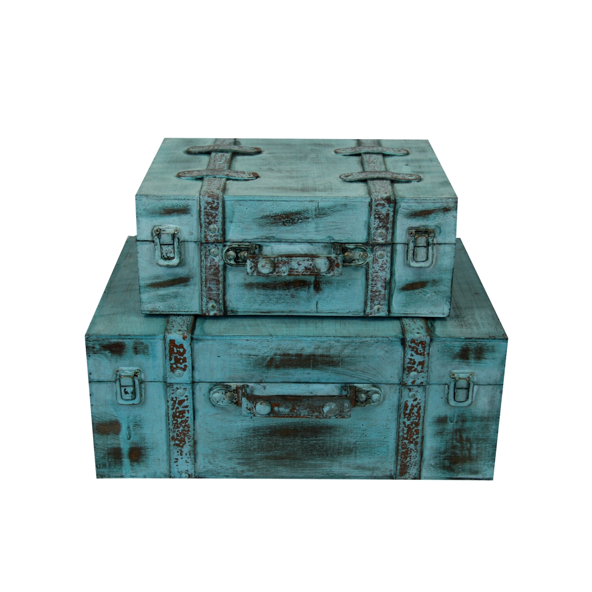 Bm-fzw17105 9.5 X 23.5 In. Storage Suitcase Set, Blue - 2 Piece