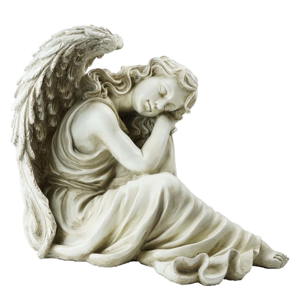Bm-g14608aa Sitting Angel Statue