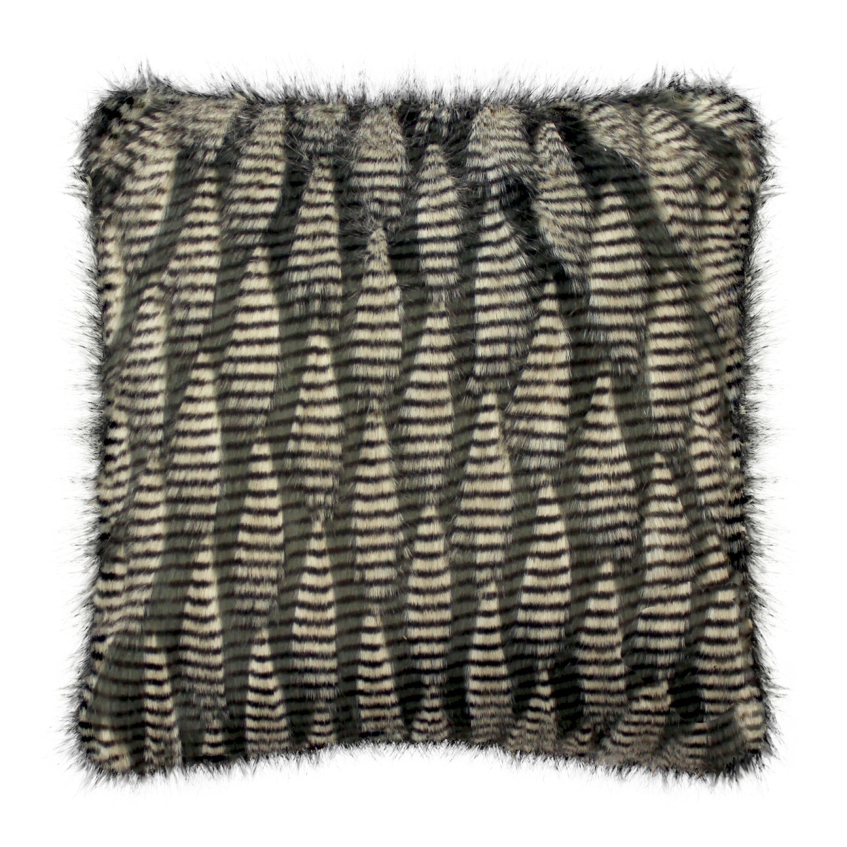 Sq-ph-jasff-1818 18 X 18 In. Jacquard Faux Fur Throw Pillow Cover
