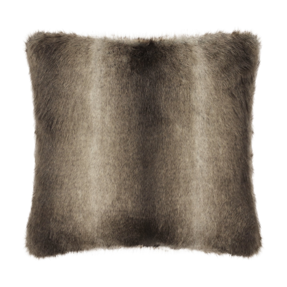 Sq-pi-fther-wbeff-1818 18 X 18 In. Wolf Faux Fur Decorative Cushion, Beige - 100 Percent Duck Feather