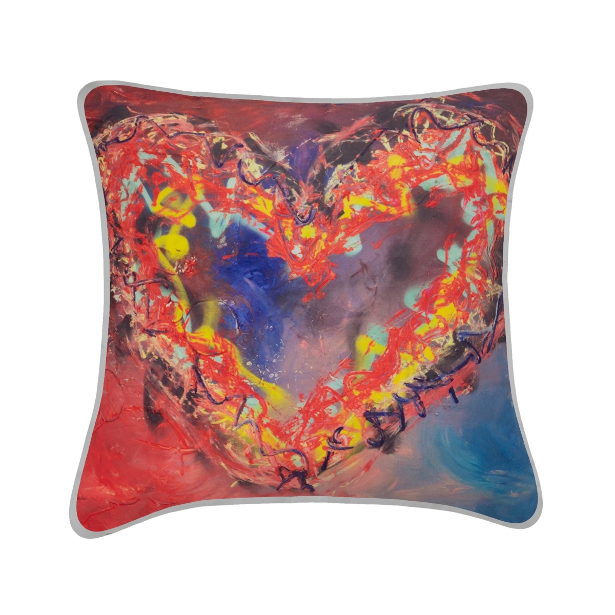 Sq-pi-jg-hebo-1818 18 X 18 In. Jessica Gorlicky Heart Boudoir Decorative Cushion - 100 Percent Polyester
